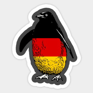 Germany Penguin Flag of Germany | Vintage Penguin Supporting Germany Sticker